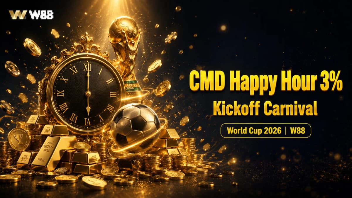 CMD Happy Hour 3% + Kickoff Carnival — World Cup 2026 | W88