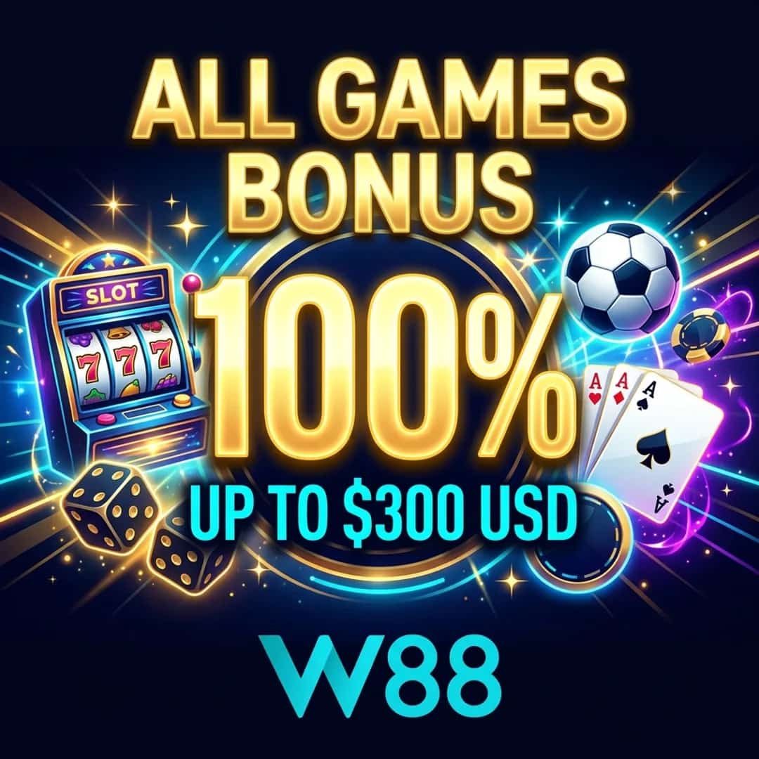 ប្រាក់រង្វាន់ 100% សម្រាប់ល្បែងទាំងអស់ រហូតដល់ $300